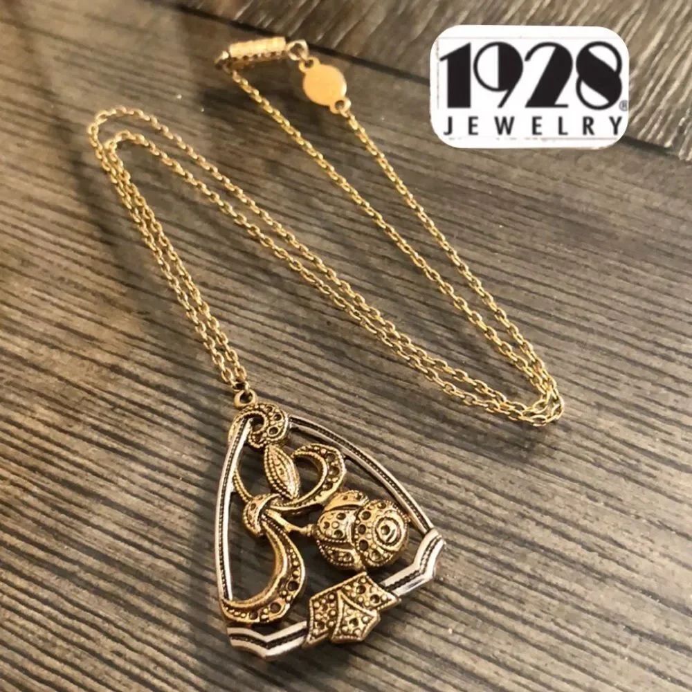 Vintage 1928 Brand Rose Damascene Necklace
